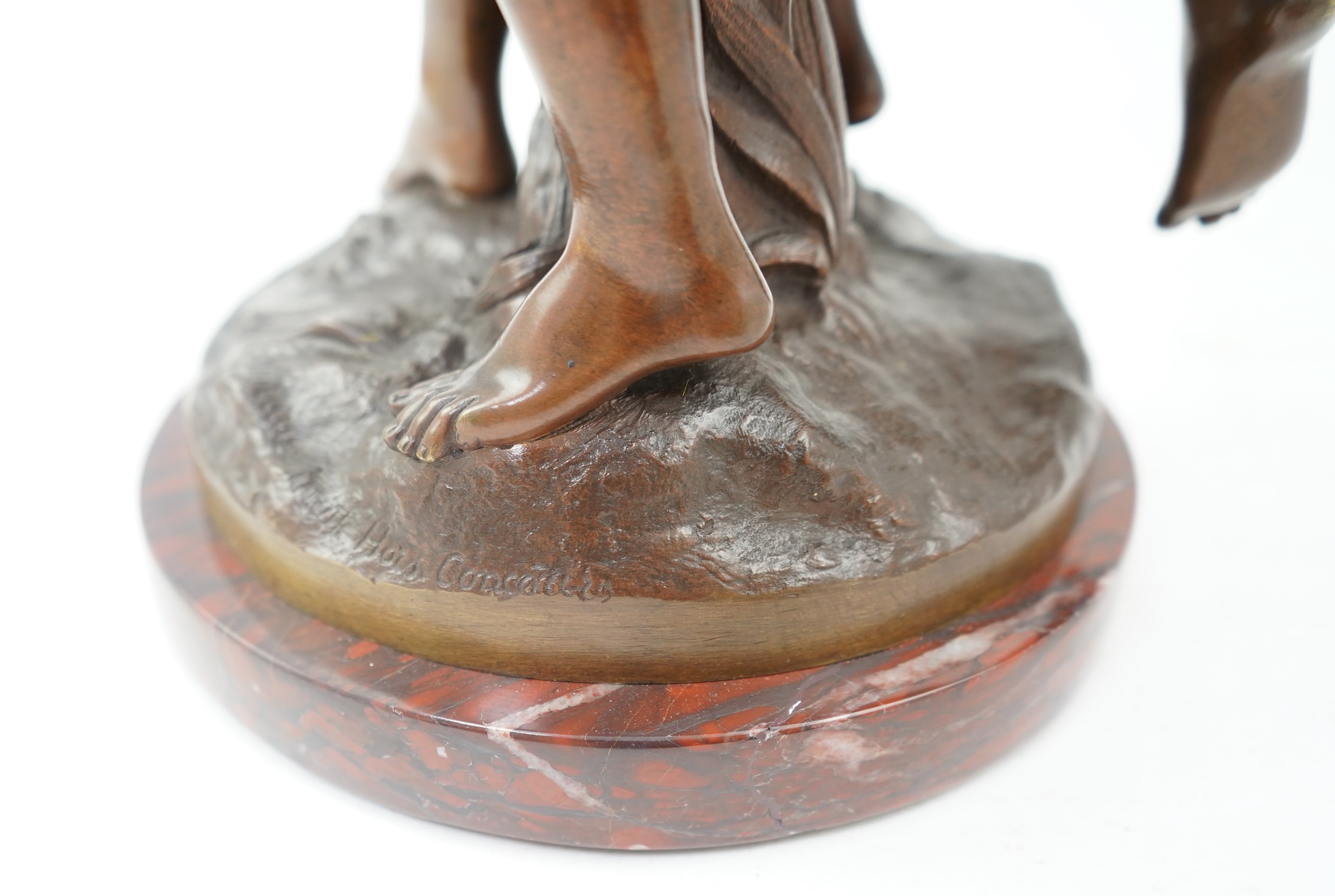 Mathurin Moreau (1822-1912), ‘Les Soeurs’. A patinated bronze